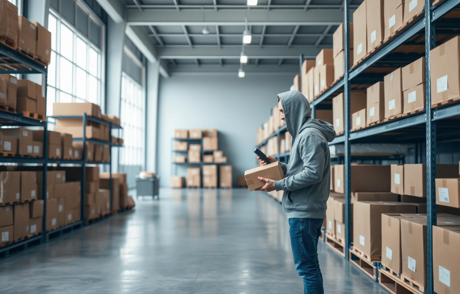 Sklad Sendlo v Púchove — police plné balíkov pripravených na expedíciu